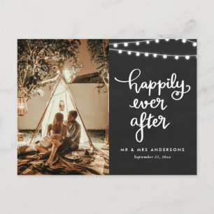 Postal Feliz   Foto del Boda de Chalkboard