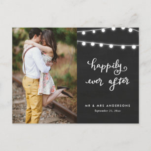 Postal Feliz   Foto del Boda de Chalkboard