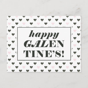 Postal Feliz Galentine Corazones acuarelas