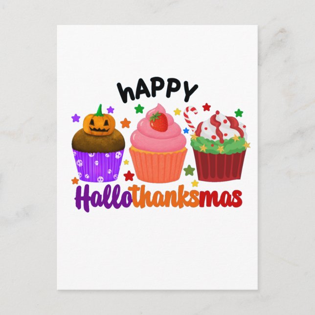 Postal feliz hallothanksmas (Anverso)