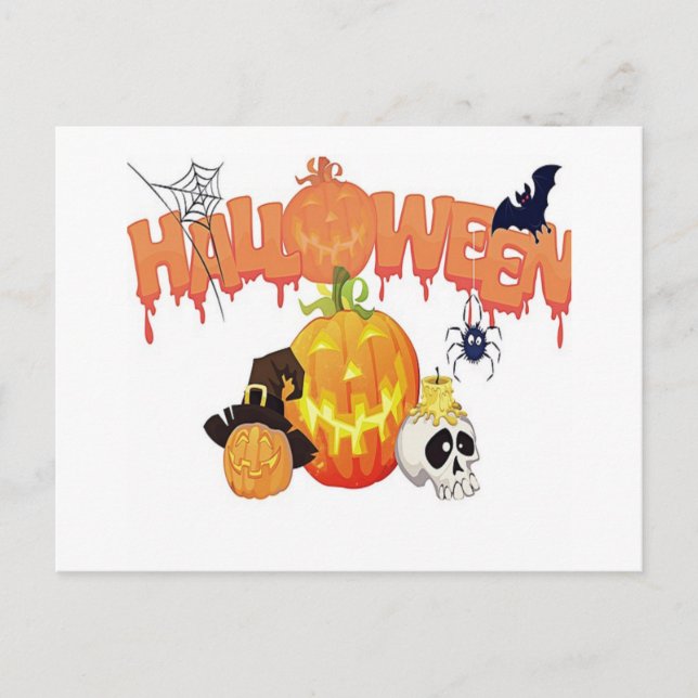 Postal Feliz Halloween (Anverso)