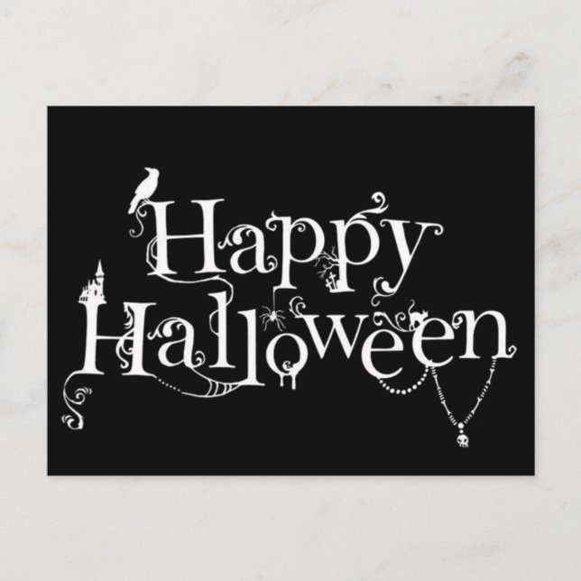 Postal Feliz Halloween (Anverso)