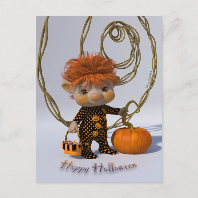 Postal Feliz Halloween (Anverso)
