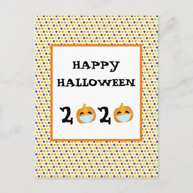 Postal Feliz Halloween 2020 Calabaza (Anverso)