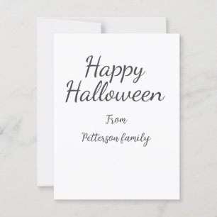 Postal Feliz Halloween agregar nombre de familia caligraf