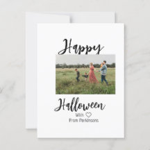 Feliz Halloween agregar nombre de familia foto sim