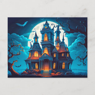 Postal Feliz Halloween   Atrapada casa