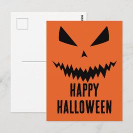 Postal Feliz Halloween Calabaza Jack O'Lantern espeluznan