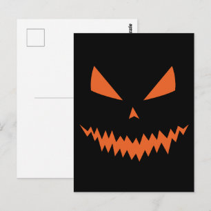 Postal Feliz Halloween Calabaza Jack O'Lantern espeluznan