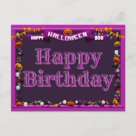 Postal Feliz Halloween/Cumpleaños