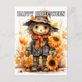 Postal Feliz Halloween | Cute Ragdoll Scarecrow
