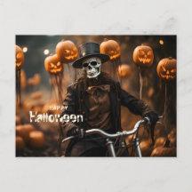 Feliz Halloween Cute Skeleton y calabazas