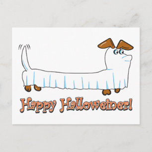 Postal Feliz Halloween Dachshund