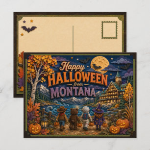 Postal Feliz Halloween de Montana Kids