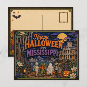 Postal Feliz Halloween de Niños de Mississippi