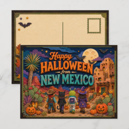 Postal Feliz Halloween de Niños de Nuevo México