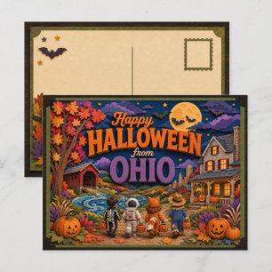 Postal Feliz Halloween de Ohio Kids