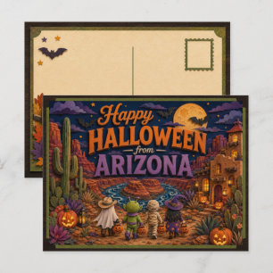 Postal Feliz Halloween desde Arizona Kids
