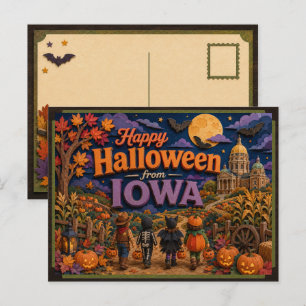 Postal Feliz Halloween desde Iowa Kids