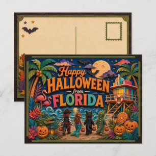 Postal Feliz Halloween desde los niños de Florida