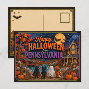 Postal Feliz Halloween desde los niños de Pensilvania