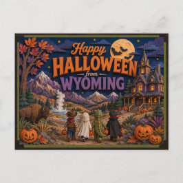 Postal Feliz Halloween desde Wyoming Kids