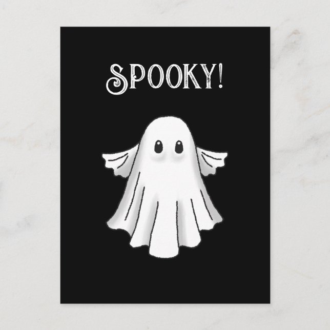 Postal Feliz Halloween espeluznante (Anverso)
