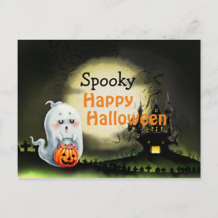 Postal Feliz Halloween espeluznante