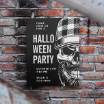 Postal Feliz Halloween | Fiesta Hipster Skeleton<br><div class="desc">Feliz Halloween | Fiesta Hipster Skeleton</div>