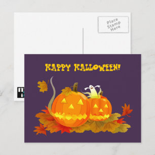 Postal ¡Feliz Halloween! Funny Jack O'Lantern
