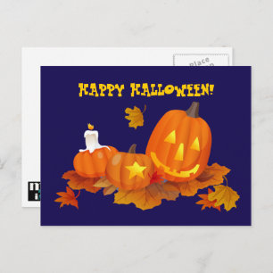 Postal ¡Feliz Halloween! Funny Jack O'Lanterns