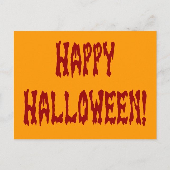 Postal Feliz Halloween Gore Textos (Anverso)