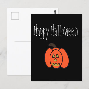 Postal Feliz Halloween Jack o Lantern