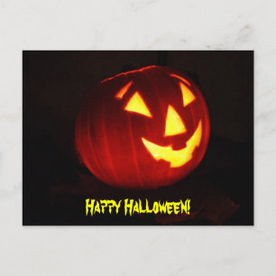 Postal Feliz Halloween Jack o' Lantern Postcard