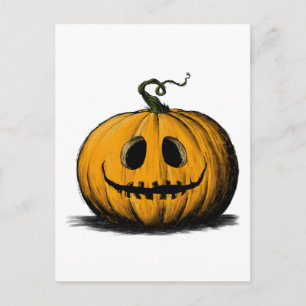 Postal Feliz Halloween Jack O'Lantern Adulto Natural