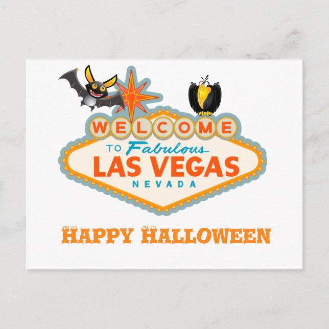 Postal Feliz Halloween Las Vegas Style (Anverso)