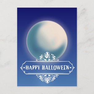 Postal Feliz Halloween Luna Espeluznante