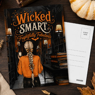 Postal Feliz Halloween Malvado Inteligente Espantosamente
