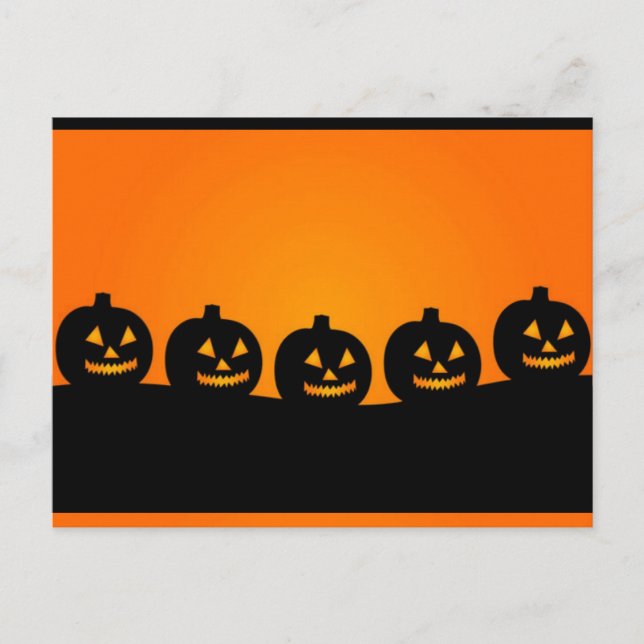 Postal Feliz Halloween Pumkin Heads (Anverso)