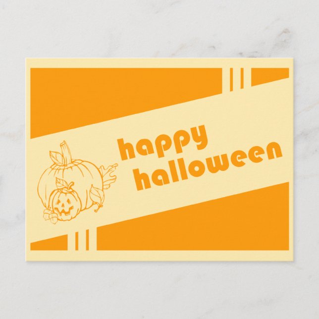 Postal feliz halloween : retro : (Anverso)