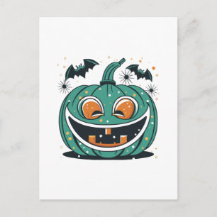 Postal ¡Feliz Halloween! Talla una Calabaza!