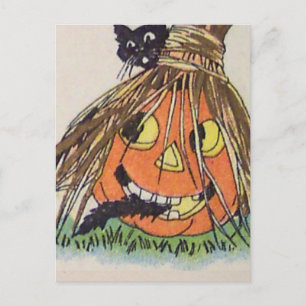 Postal Feliz Halloween(Tarjeta antigua de Halloween)