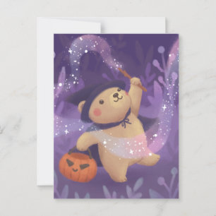 Postal Feliz Halloween: Teddy la Bruja