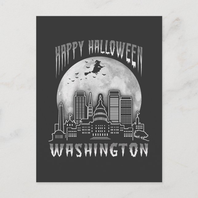 Postal Feliz Halloween Washington DC (Anverso)