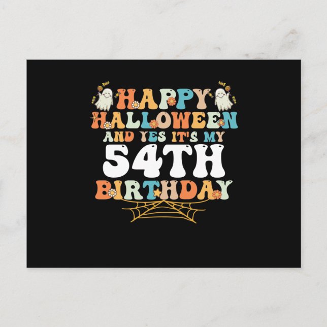 Postal Feliz Halloween Y Sí Cumplo 54 (Anverso)