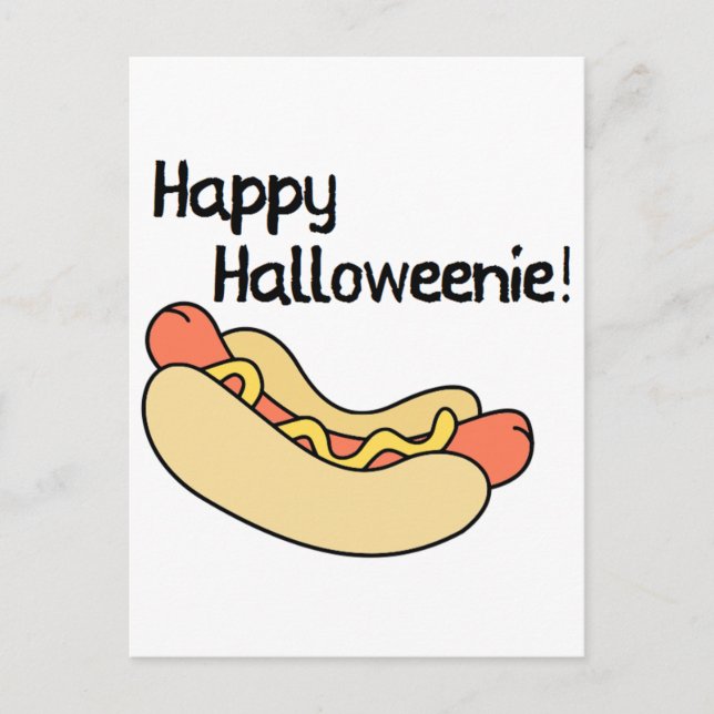 Postal ¡Feliz Halloweenie! (Anverso)