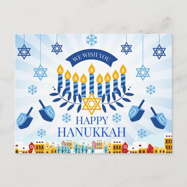 Postal Feliz Hanukkah (Anverso)