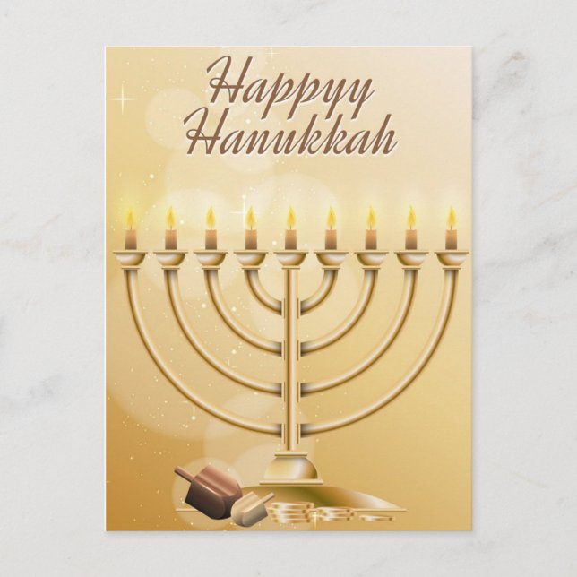 Postal Feliz Hanukkah (Anverso)