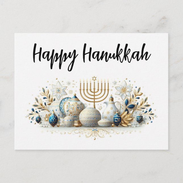 Postal Feliz Hanukkah (Anverso)