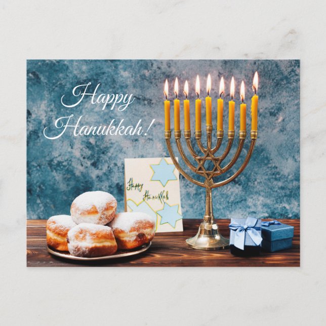 Postal Feliz Hanukkah (Anverso)